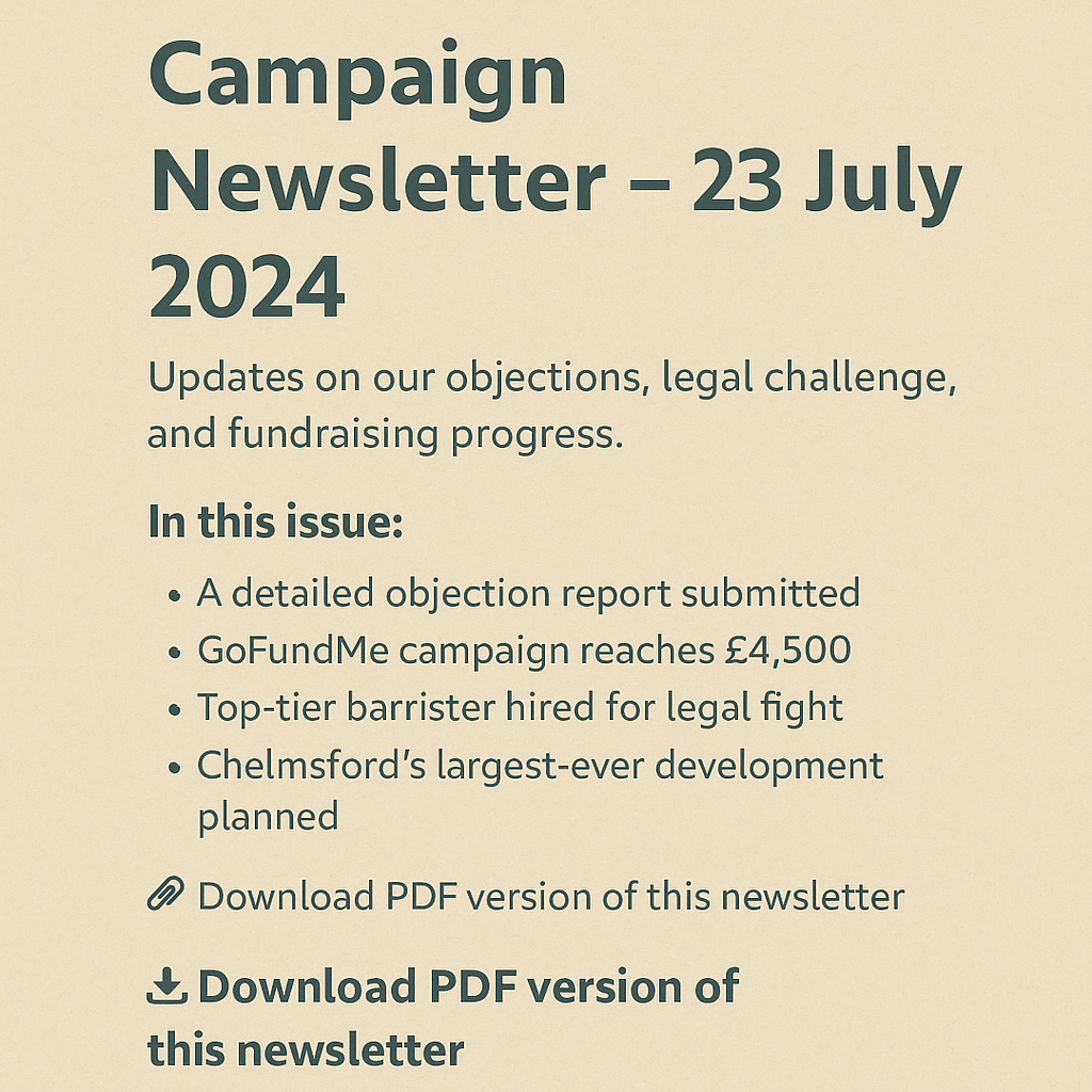 Campaign Newsletter – 23 July 2024